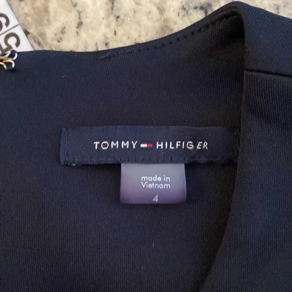Tommy Hilfiger Navy Blue Scuba Sheath Dress with Flutter Sleeves 4